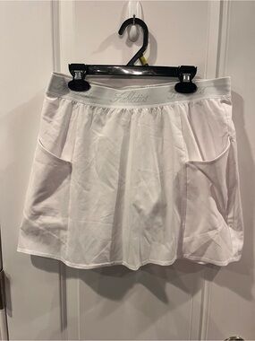 108.  Fabletics White Women's Athletic Skort with Branded Waistband